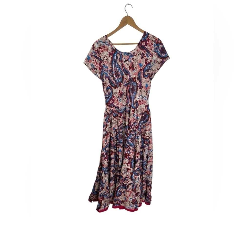 Soft Surroundings Size L Kara Paisley Maxi Dress Multicolor Boho Cottagecore - Picture 7 of 13